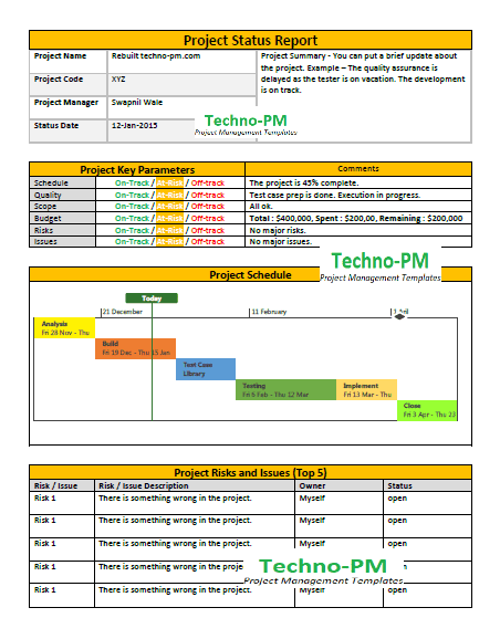 Project Report Templates | 15+ Free Xlsx, Docs & PDF Formats, Examples ...