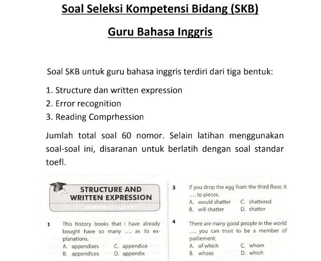 Contoh Soal Skb Bahasa Inggris Cpns Contoh Soal Skb