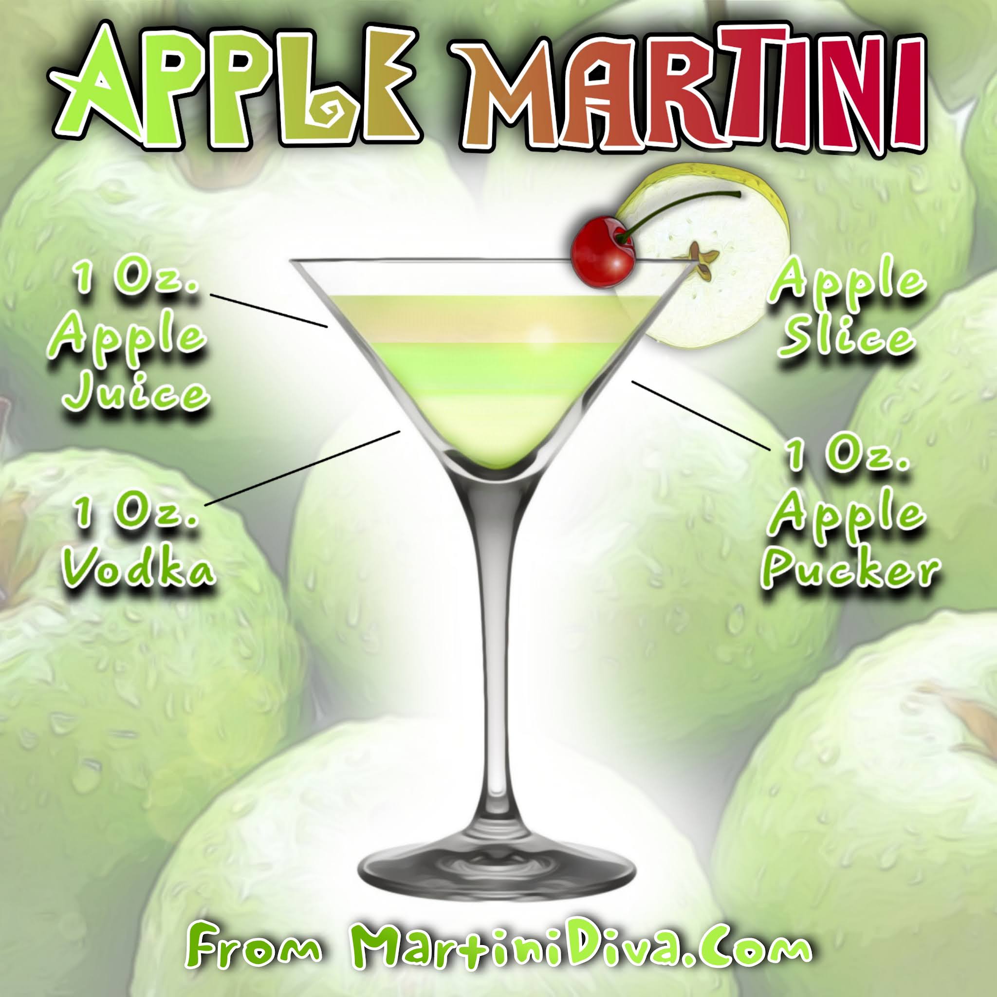 The MARTINI DIVA THE APPLE MARTINI A Cocktail Classic