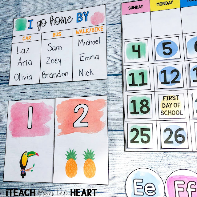 Watercolor Classroom Decor Iteach From The Heart