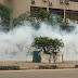 Tear gas fired by police at #EndSars protest against brutality