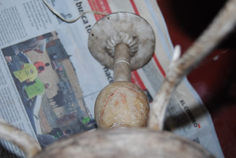 Reciclar y pintar una lampara de techo