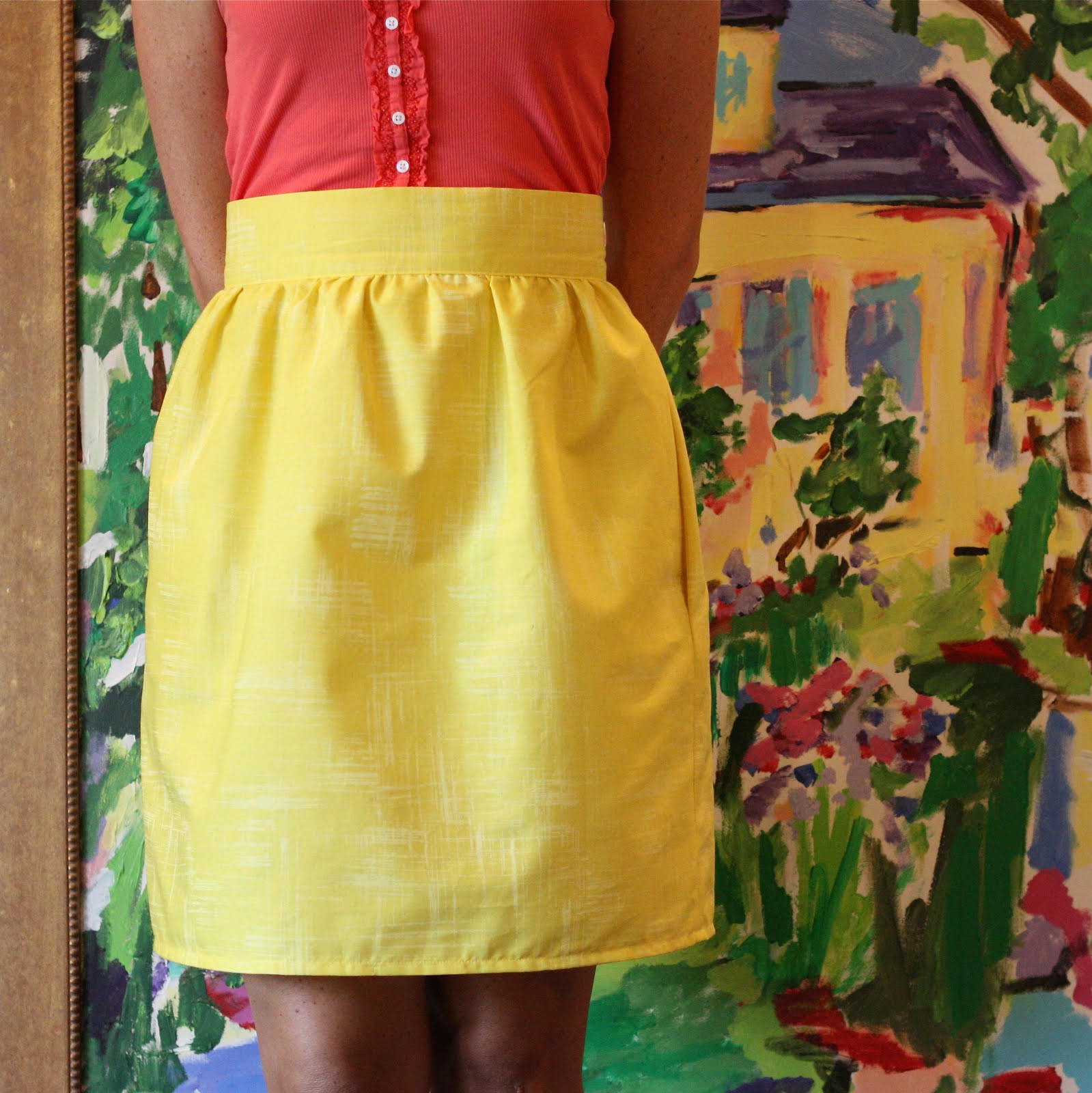 Gathered Skirt with Waistband. DIY Tutorial