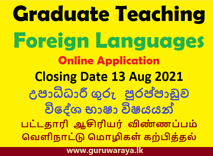 Graduate Teaching Foreign Language Subjects Application