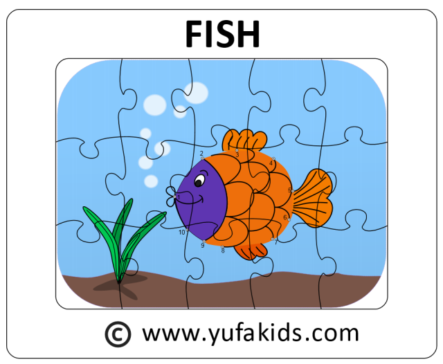Jigsaw Puzzle Fish Yufakids