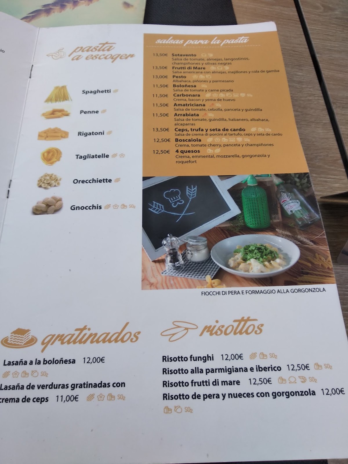 GULA GASTRONÓMICA PASTA E BASTA (CAMBRILS, TARRAGONA)