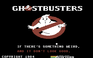 Captura de pantalla del videojuego Ghostbusters, C64, 1984, Activision