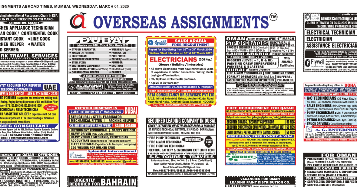 Overseas assignment newspaper today picture