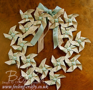 Pretty Book Print Wreath by Stampin' Up! Demonstrator Bekka Prideaux - check out her blog for lots of cute ideas