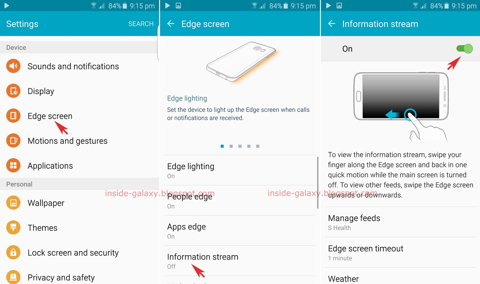 Inside Galaxy Samsung Galaxy S6 Edge How to Enable, Configure and Use