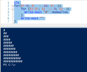 Solved Write a PowerShell script to draw a pattern of Right