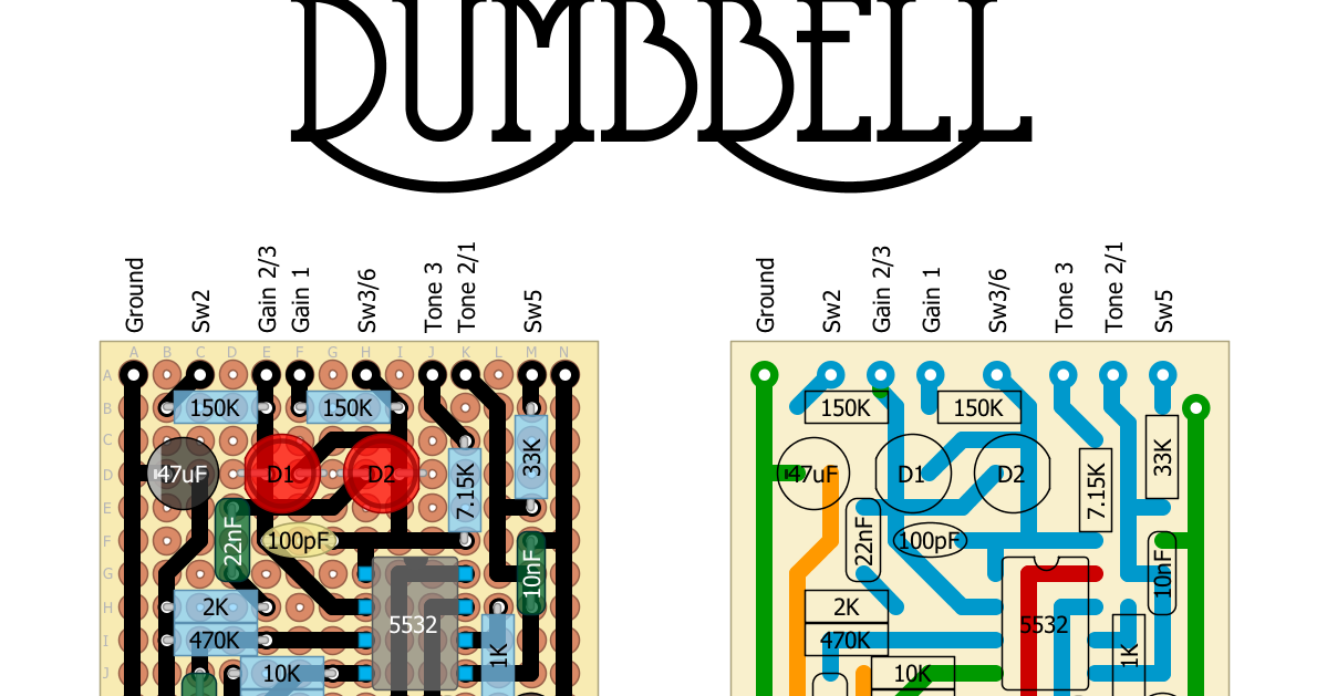 Perf and PCB Effects Layouts: Gas Pedals DumbBell