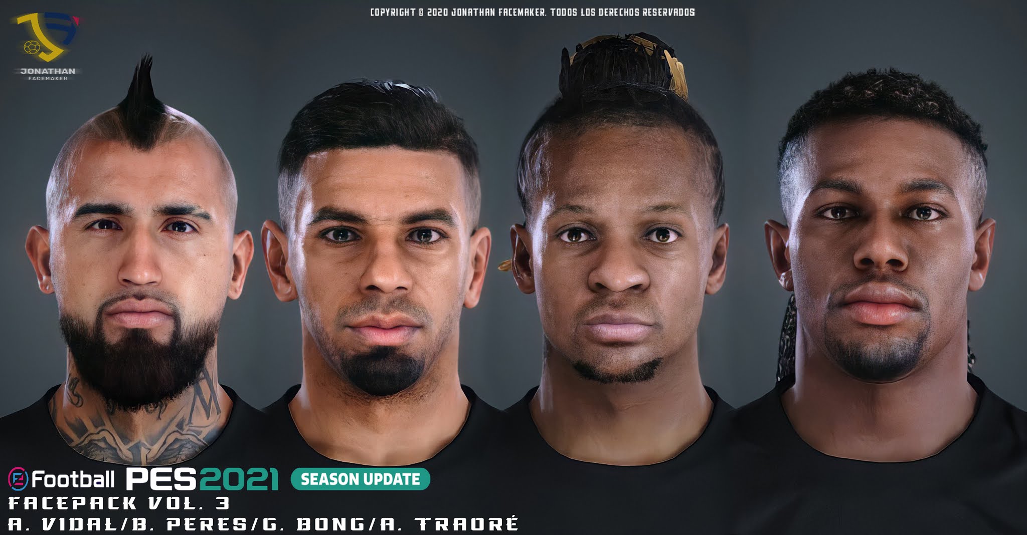 PES 2021 Facepack Vol. 3 by Jonathan Facemaker