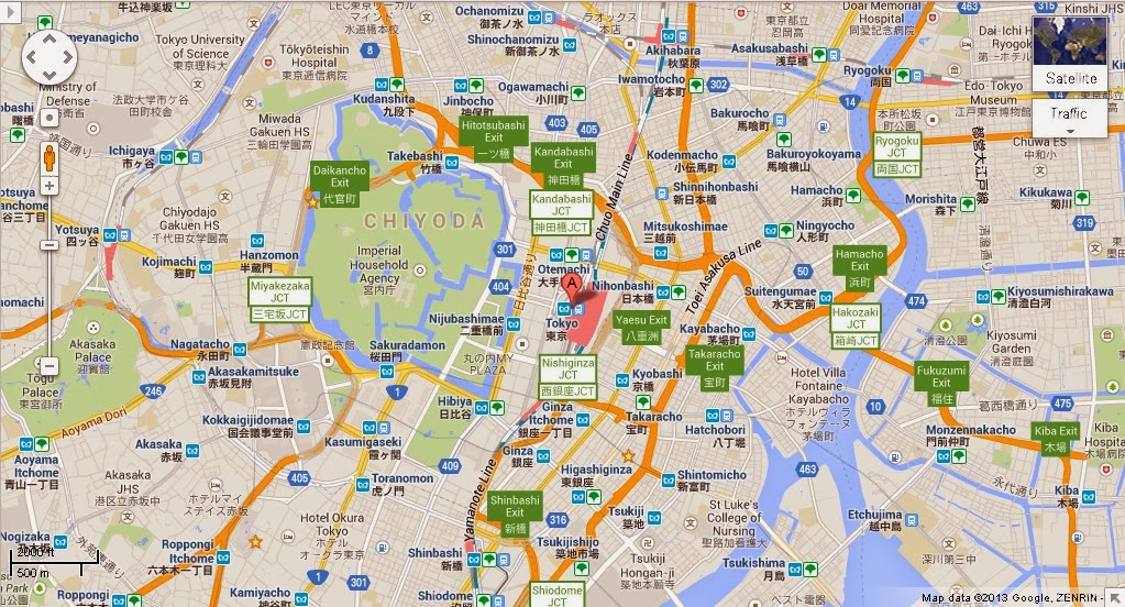 Токио на карте