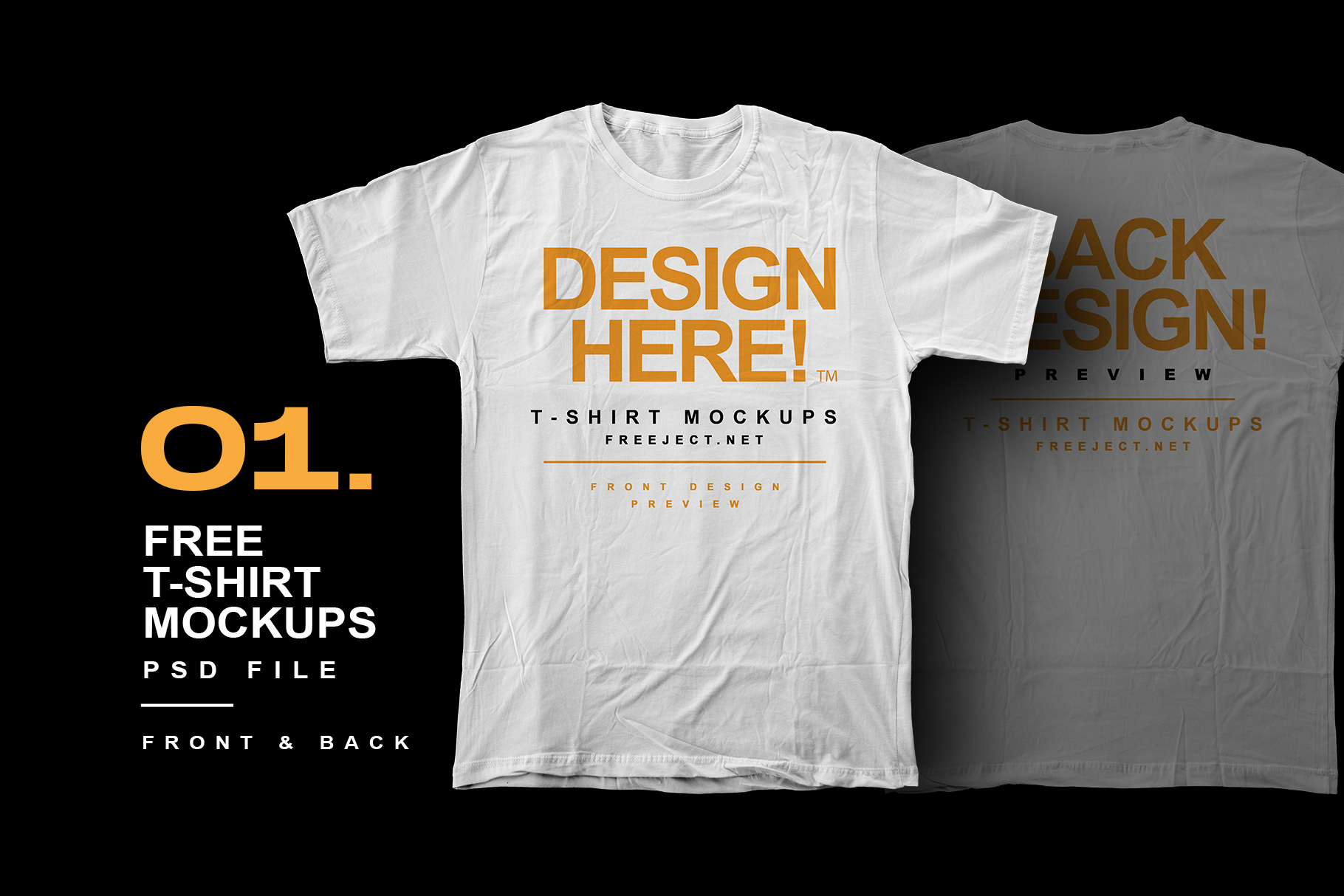 Free Download T-Shirt Mockups Design - PSD File