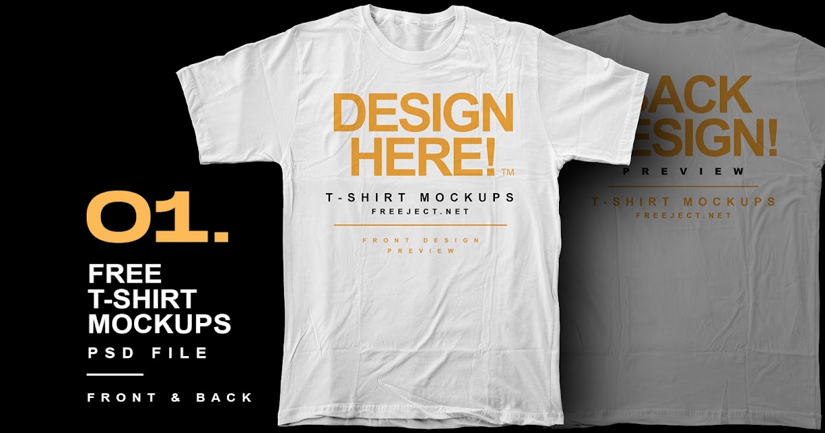 Free Download T-Shirt Mockups Design - Psd File