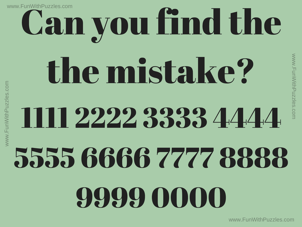 Find the Mistake Puzzle: Test Your Observational Skills!