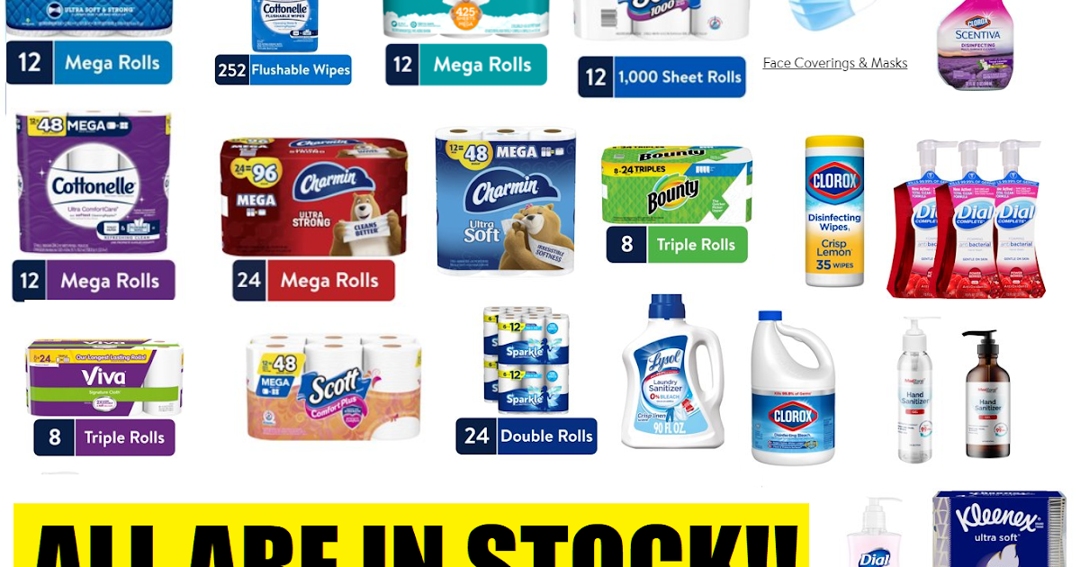 ALL ESSENTIALS IN STOCK!! TOILET PAPER, PAPER TOWELS, CLOROX