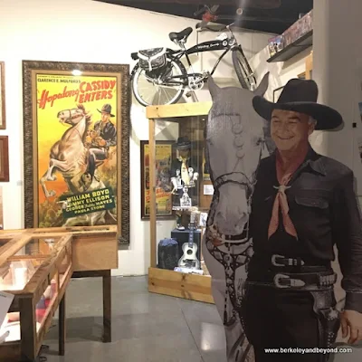 Hopalong Cassidy memorabilia displayed at Museum of Western Film History in Lone Pine, California