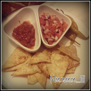 home made tortilla chips with home made salsa
