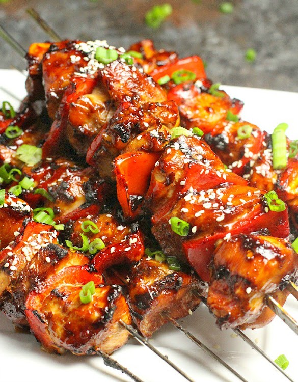 KOREAN BBQ CHICKEN SKEWERS