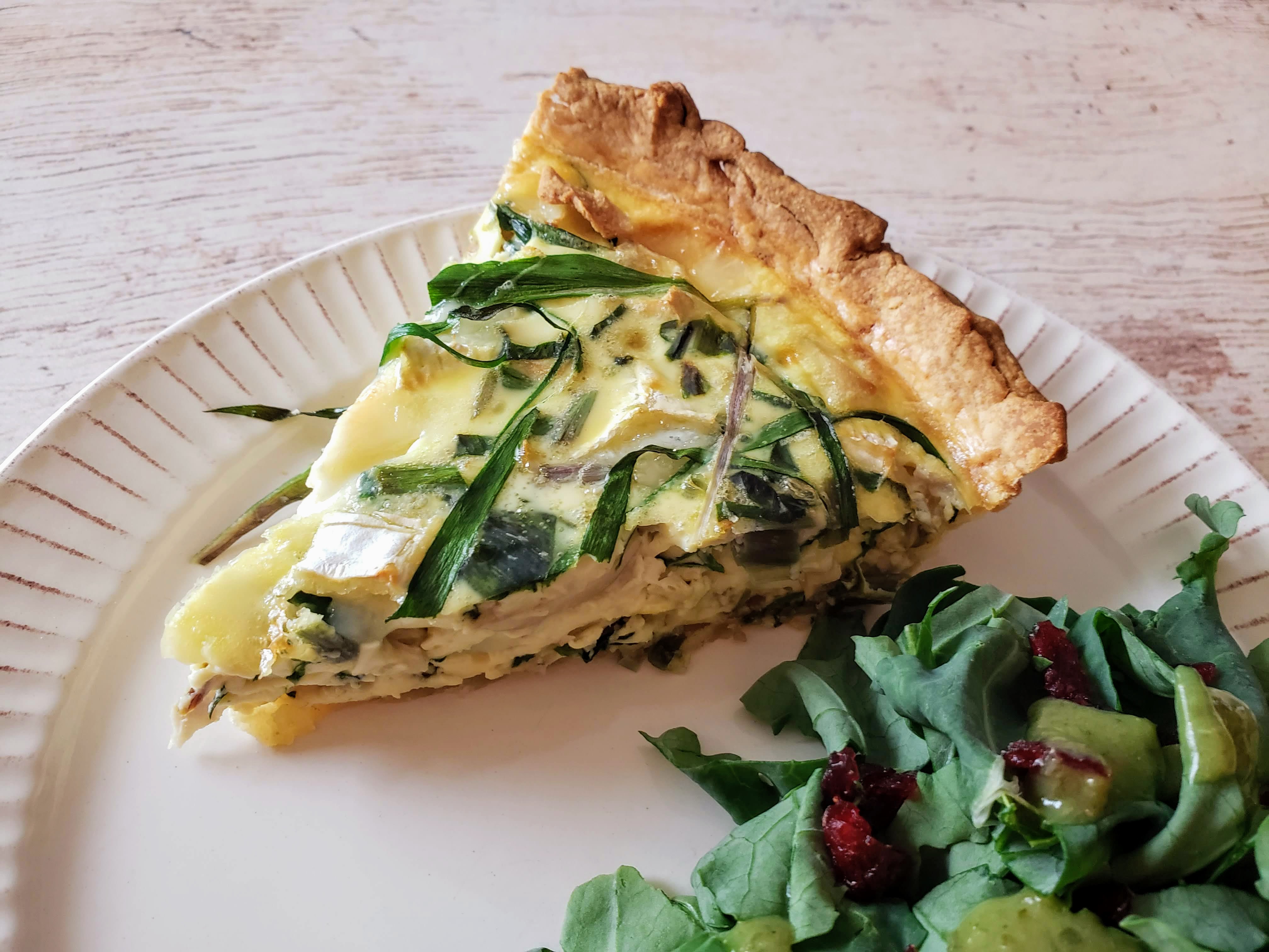Ramp, Oyster Mushroom, + Camembert Quiche
