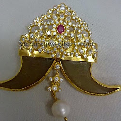 tiger nail pendant nails puligoru designs jewellery indian diamonds gold jewelry diamond cut latest rose metal lion polki claw bottom