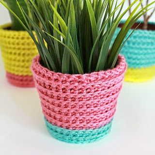 Summer Sherbet Crochet Planter Cover | The Inspired Wren Summer Sherbet Crochet Planter Cover | The Inspired Wren