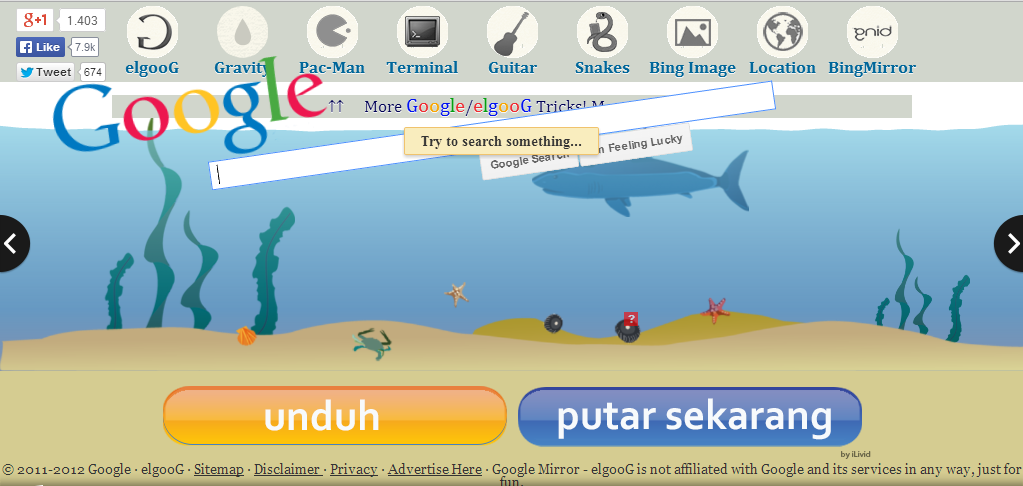 Google Space Underwater Mr Doob