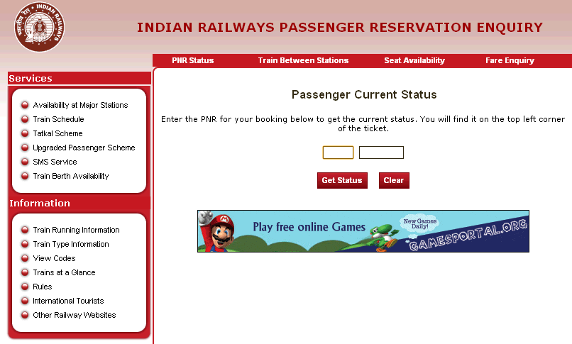 irctc tourism pnr status