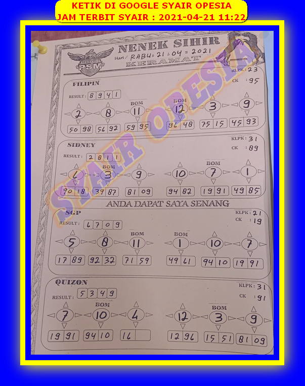 gambar togel syair sgp