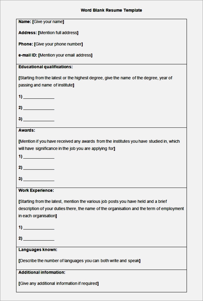 resume templates blank microsoft word templatez234 free best templates and forms resume templates blank microsoft word templatez234 free best templates and forms