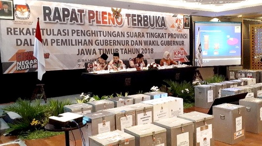 Rekapitulasi KPU Jatim, Khofifah-Emil Menang di 27 Kabupaten/Kota Rekapitulasi KPU Jatim, Khofifah-Emil Menang di 27 Kabupaten/Kota