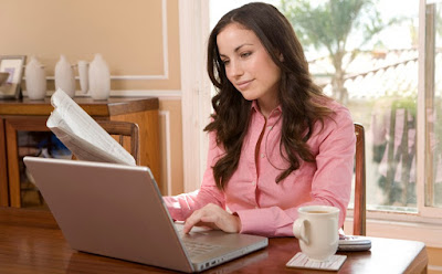 Woman at computer