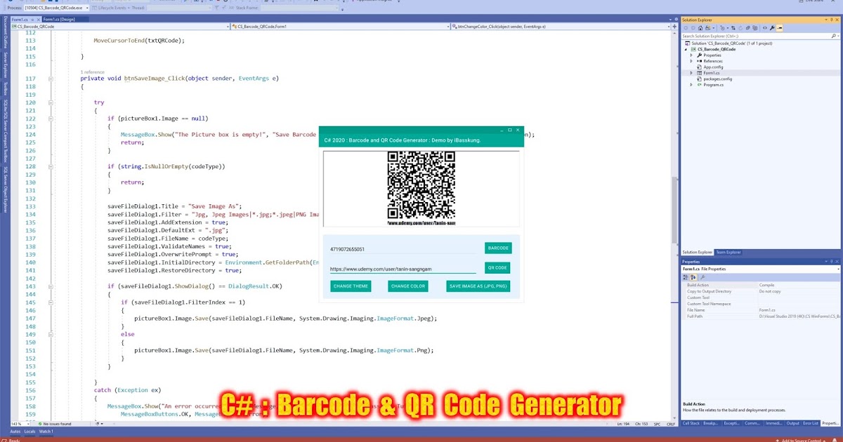 C Barcode and QR Code Generator (MaterialSkin)