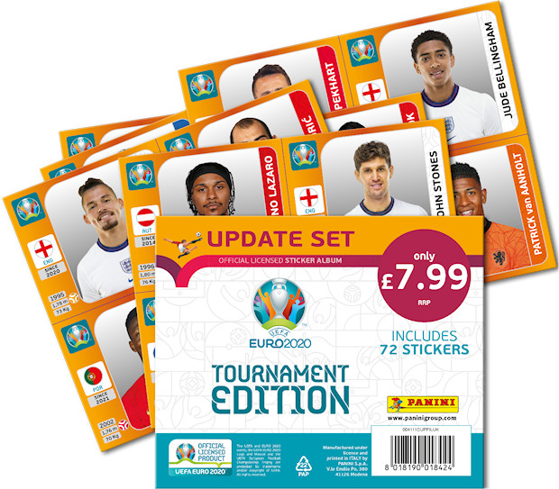 30 Sticker Update Panini EURO 2020™ WINNER POSTER Komplettset Italien incl 