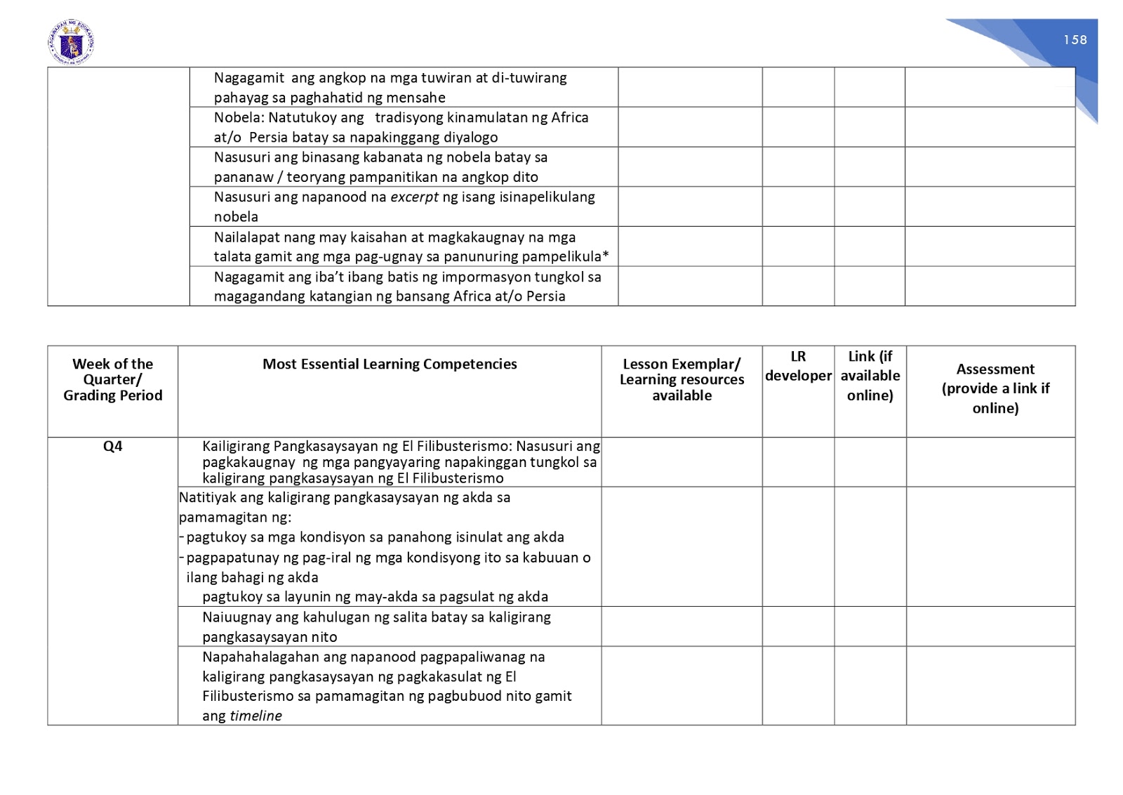 DepEd Memos, Orders & Results: Most Essential Learning Competencies in ...