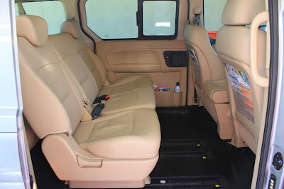 leather seats in luxury minibus