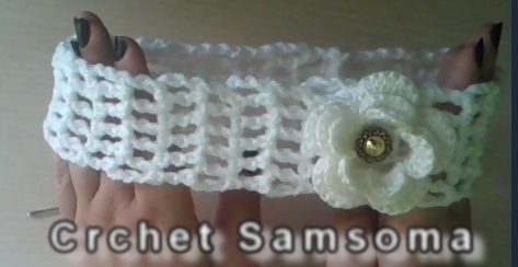 Crochet Samsoma Diy طريقة عمل ربطة شعر بالخطوات المصورة