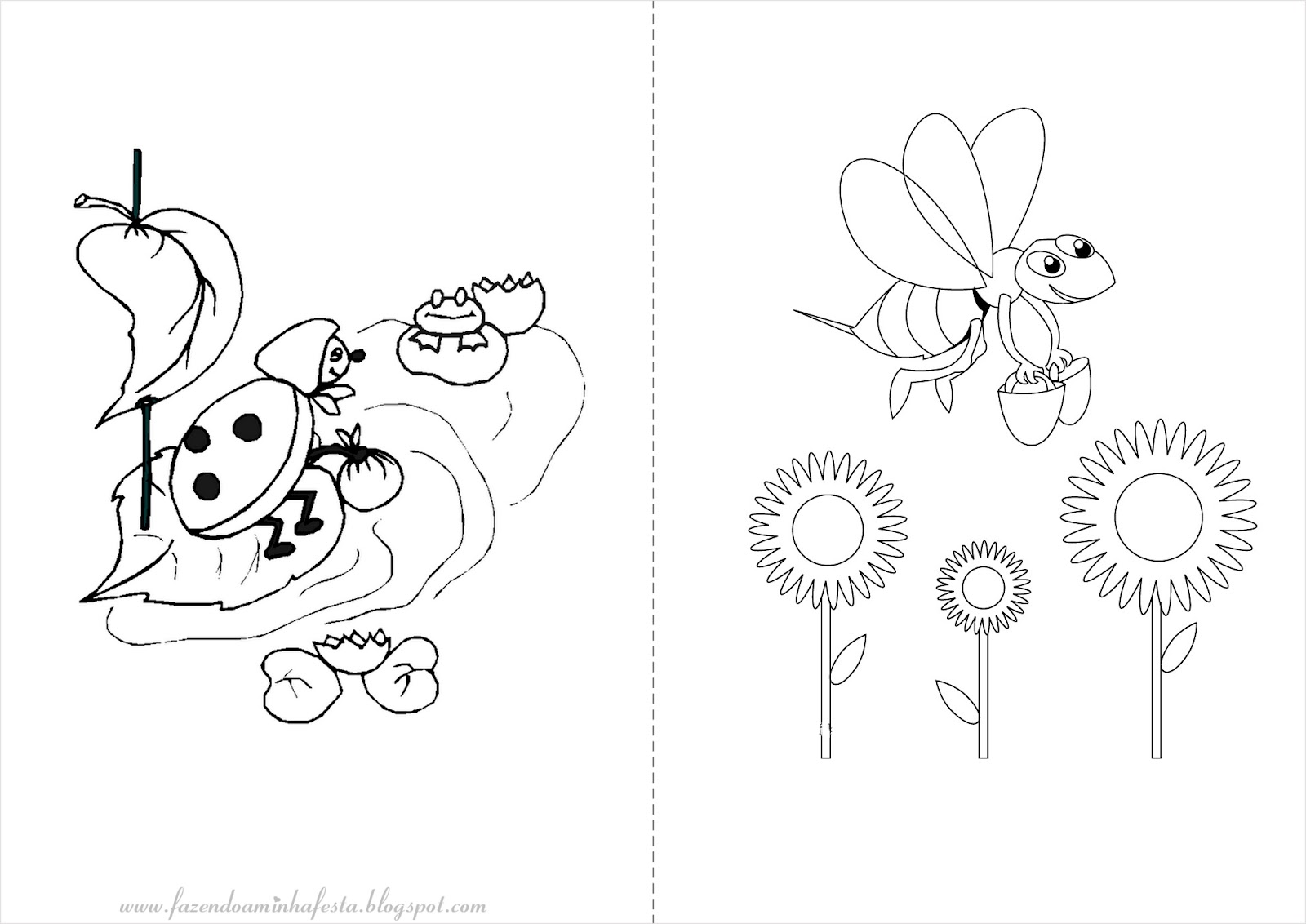 Fazendo a Nossa Festa Colorir Jardim Encantado Livrinho para Colorir!