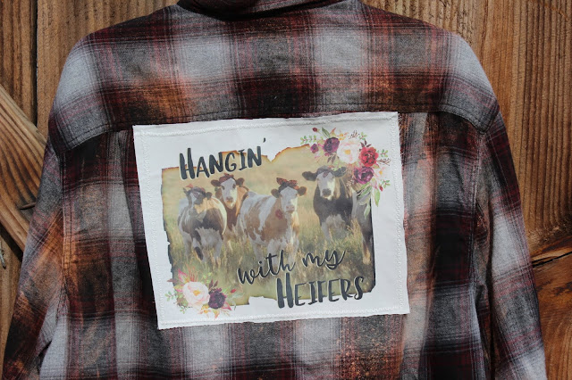 flannel shirt with cows