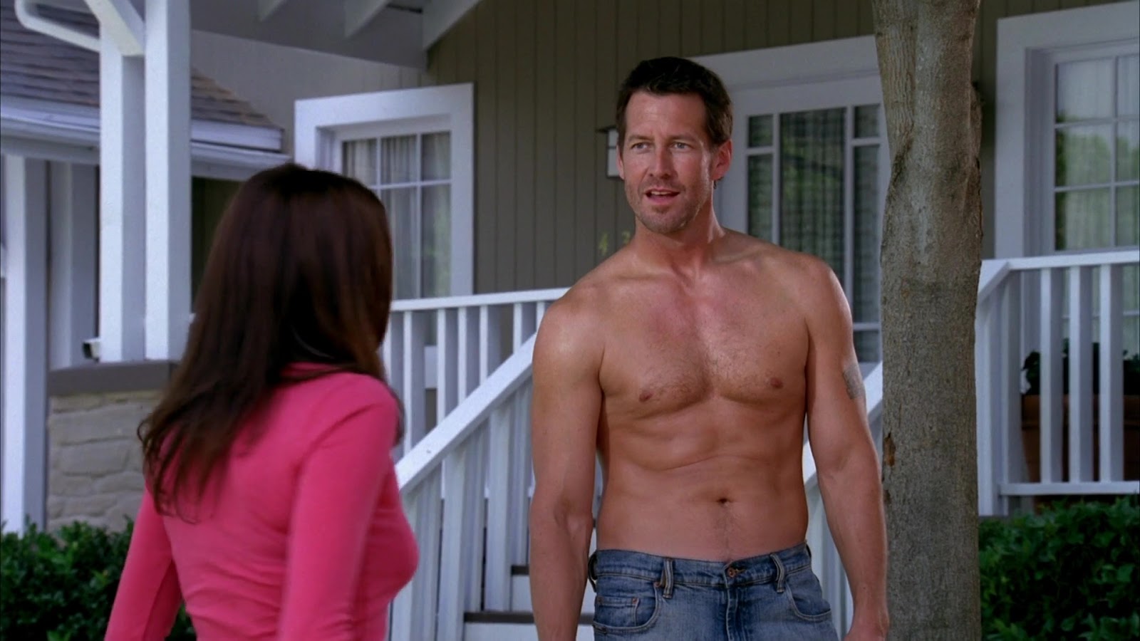 James Denton shirtless in Desperate Housewives 1-04 "Who's That W...