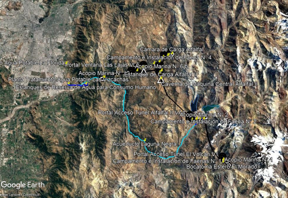 Mapas Libres Las Aguas del Cajón del Maipo para Santiago