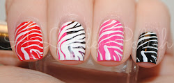 nail february challenge animal zebra