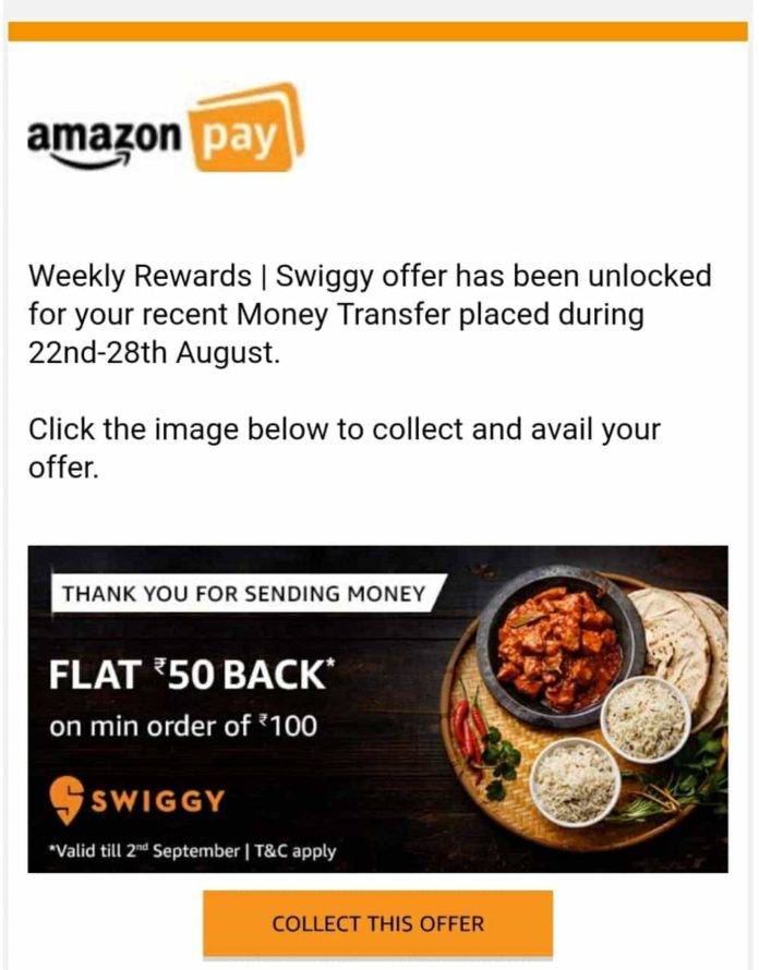 Amazon Offer Weekly Rewards Send Rs 250 & Get Cashback Up to Rs 1000