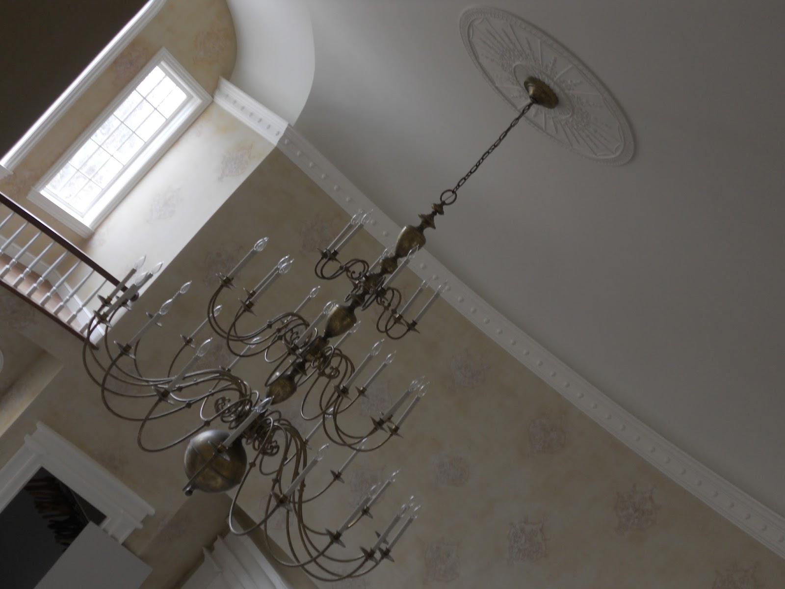 Constance Mengel Decorative Painter Refinish Bright Brass Chandelier