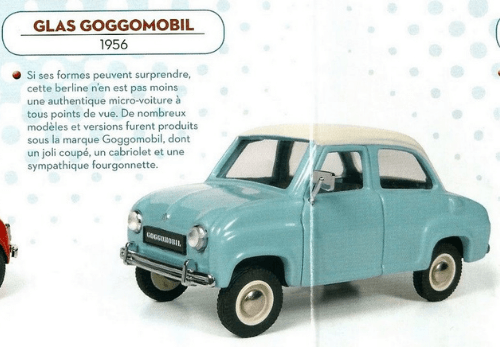 glas goggomobil 1:43, altaya micro voitures d'antan, collection micro voitures d'antan
