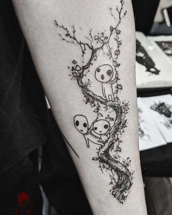 Inspiração: 36 Tatuagens para fãs do Studio Ghibli