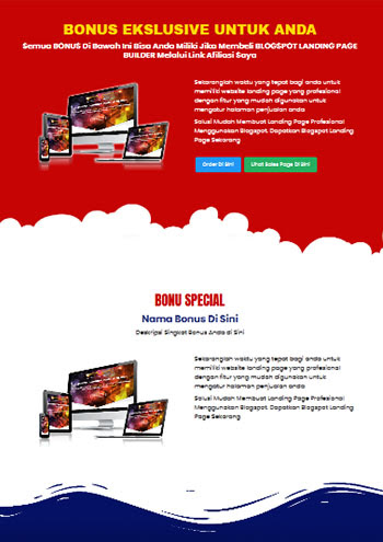 landing page blogspot