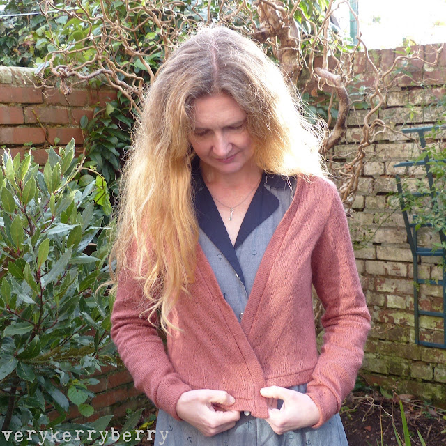 verykerryberry Seamwork Wembley Cardigan in Blush Shrug Knit
